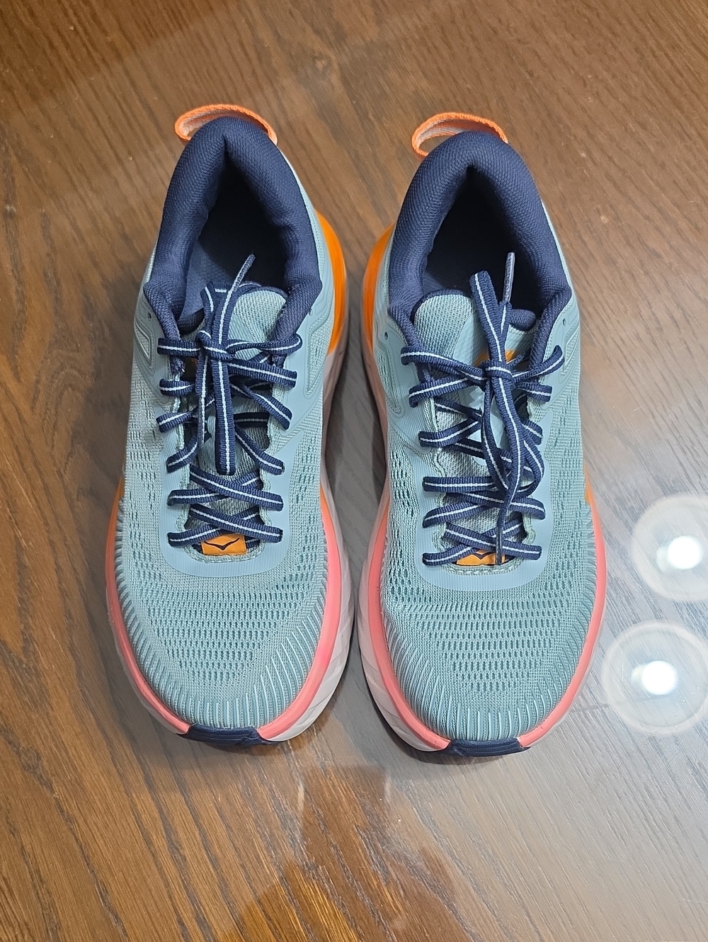 Hoka One One Women's Light Blue & Coral Running Shoes